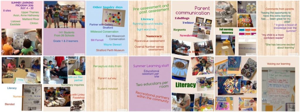 summer learning collage